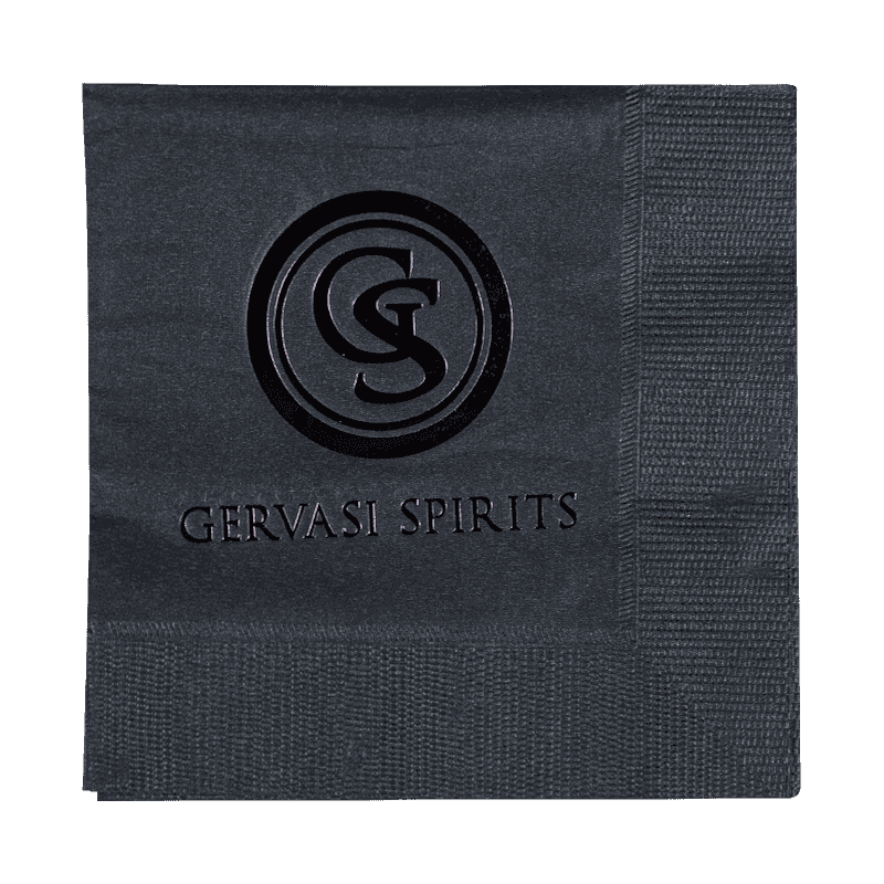 25x25ホットスタンピングSJ4302を備えた高品質のブラックナプキン